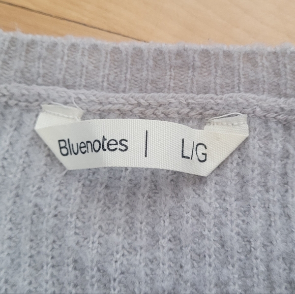 A grey shoulderless sweater by Bluenotes - Picture 5 of 7